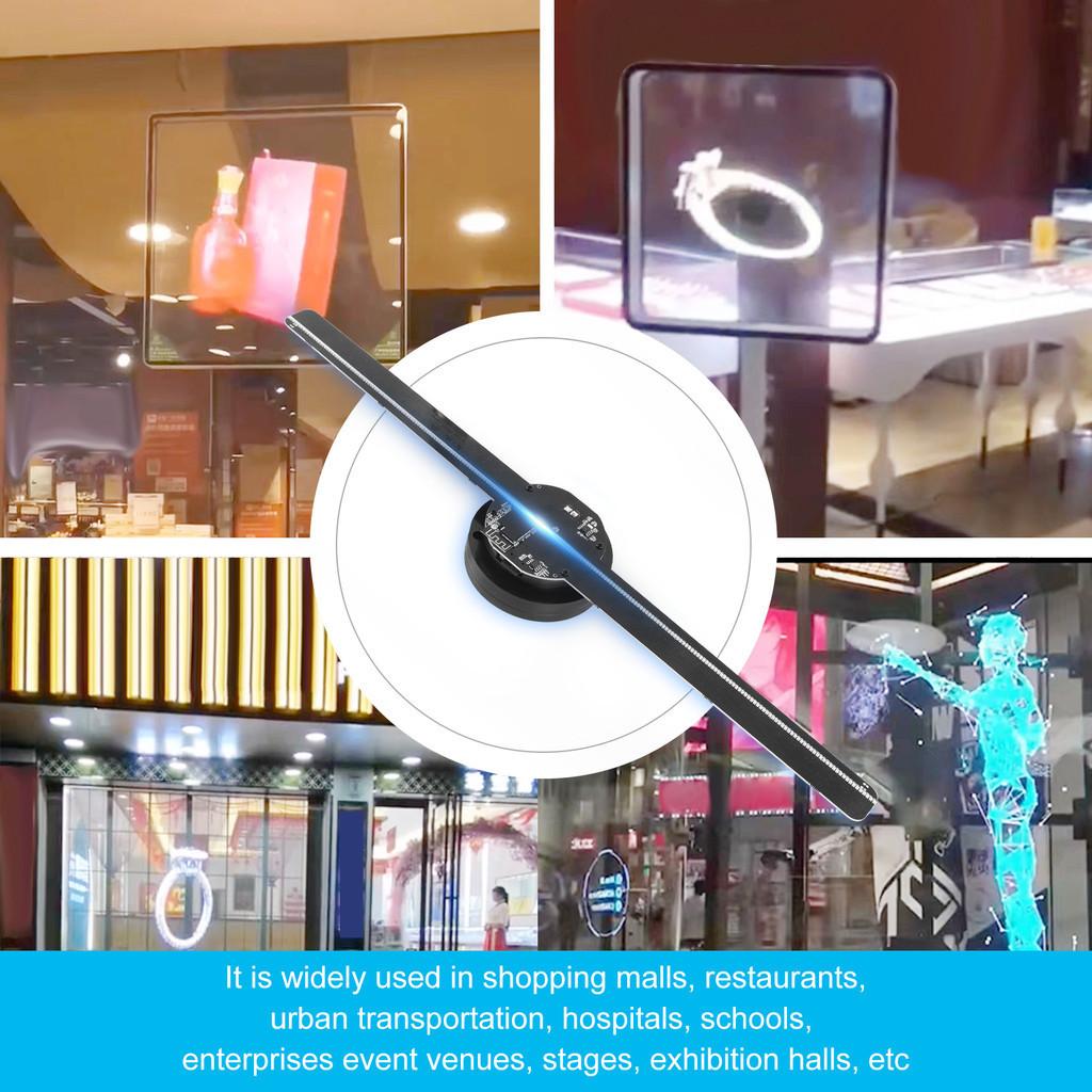 110V / 220V 3D Holografické Projektory LED Ventilátor Holografický Podpora APP IOS/Android Reklamní Stroj Zobrazování Hologram Přehrávač