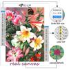 Cross Stitch Kit DIY Diamond Embroidery Flowers Diamond Painting Home Decor