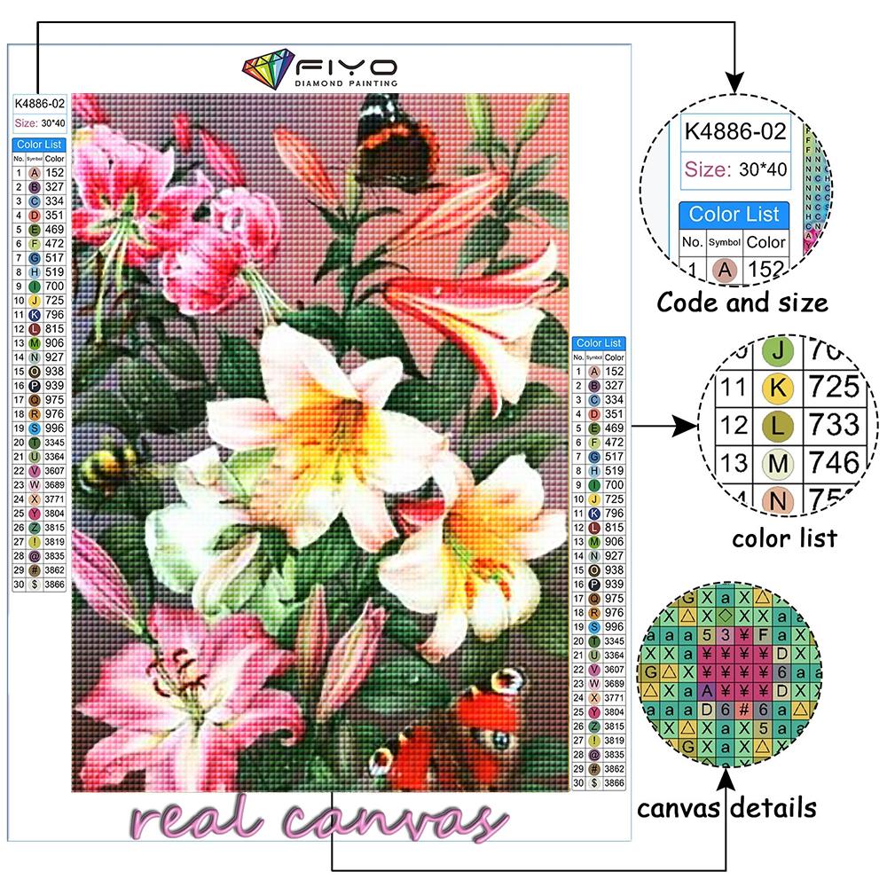 Cross Stitch Kit DIY Diamond Embroidery Flowers Diamond Painting Home Decor