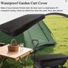Garden Cart Cover Foldable Camping Trolley Rain Dust Cover Heavy Duty 210D Oxford Cloth Outdoor Camping Cart Protective Cover