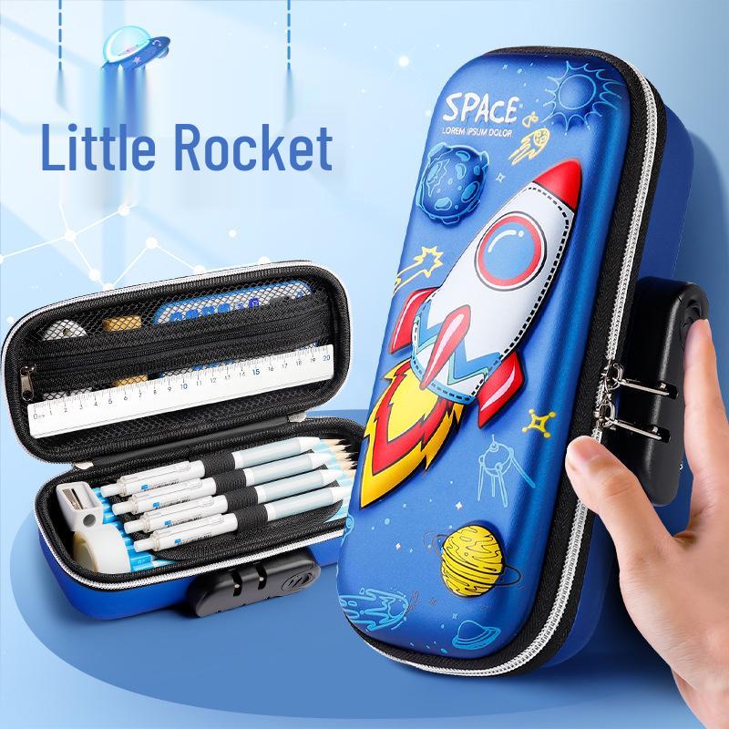 

Fingerprint Lock Pencil Case - High Capacity Stationery Bag for Students