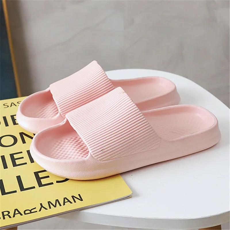 EVA Home Slippers Men/Women Bath Non-slip Sandals Deodorant Couple Flip-flops Household Soft Bottom Slippers Outdoor Slippers