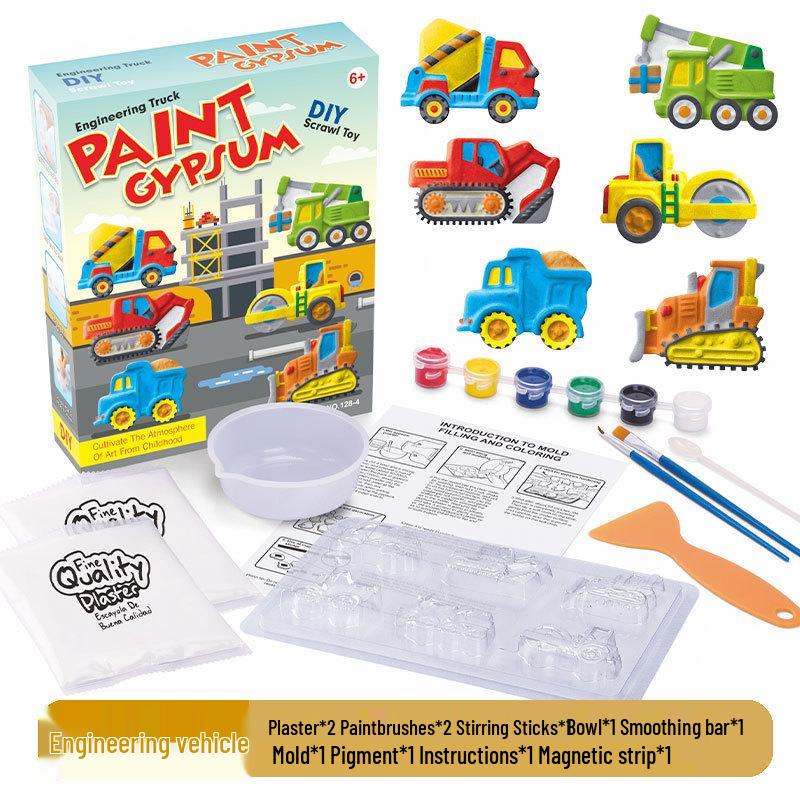 Creative Coloring Plaster Dolls for Children - DIY Graffiti Art and Painting Toys for Kindergarten Kids.