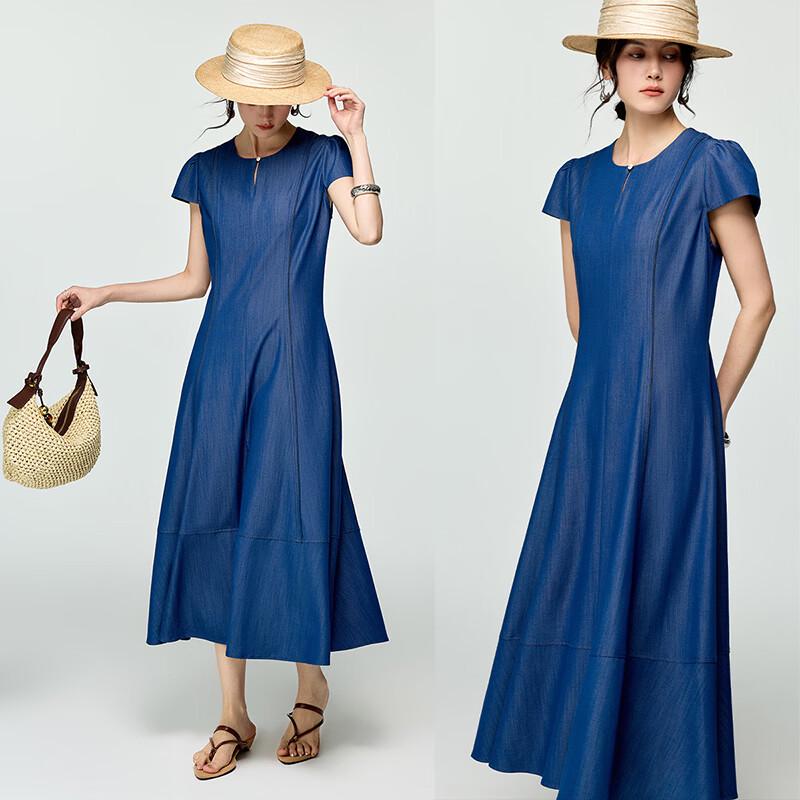 Wudao French Cap Sleeve Long Dress M