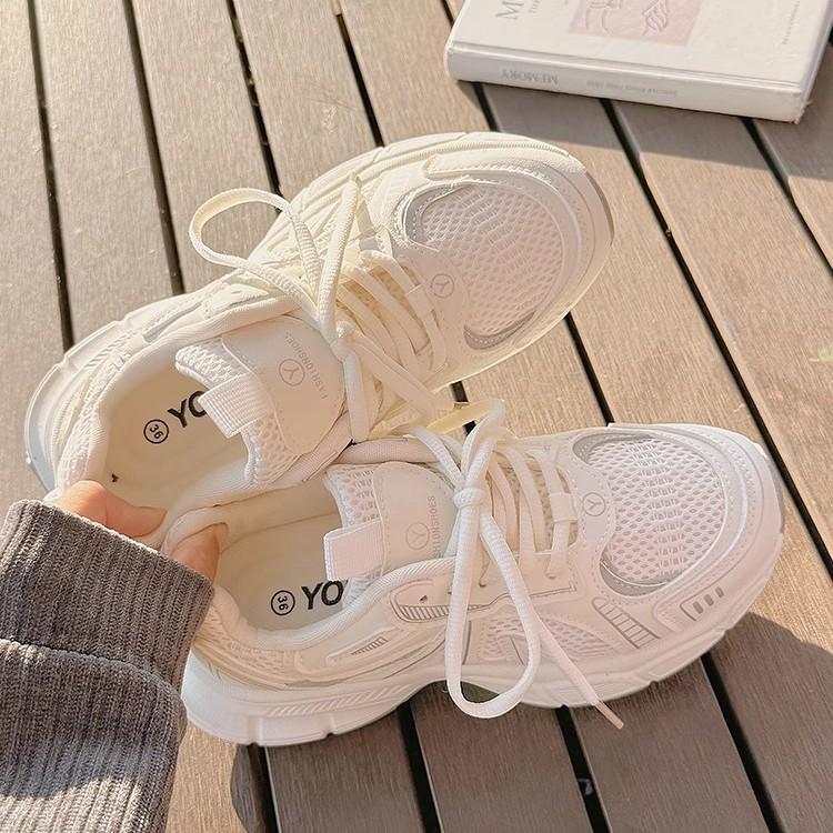 Girls Shoes Sneakers Summer 2025 New Children's Running Little White Mesh Shoes Girls Mesh Breathable Student Non-slip