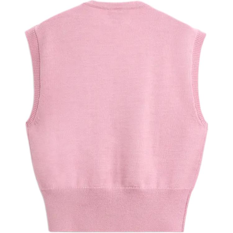 Zara X Harry Lambert Collaboration FW24 Square Neck Short Knit Vest Unisex Vests Pink 06674317-620