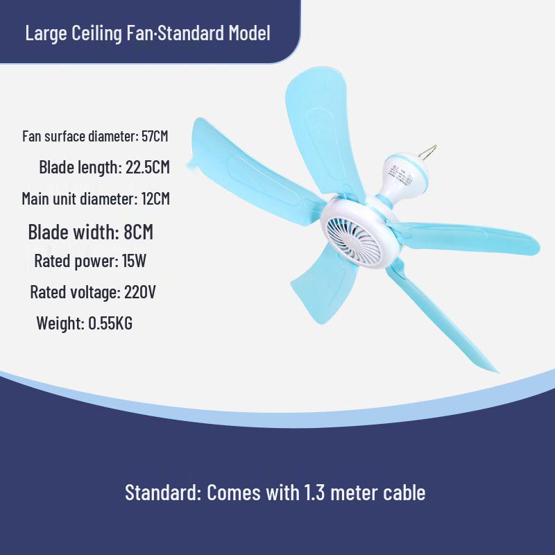 

Бытовой большой потолочный вентилятор с москитной сеткой – Тихий, мини и с высоким потоком воздуха для гостиной, спальни, общежития.