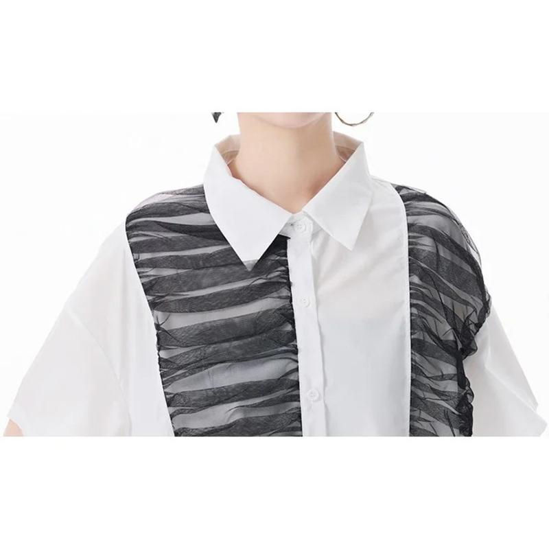 Xitao Pleated Single Breasted Turn-down Collar Dress ZMY1201