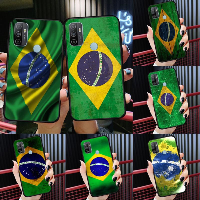 Brazil Brazilian Flag Case For Oppo A96 A76 A16 A15 A17 A52 A72 A54S A57S A58 A78 A98 A57 A77 A54 A74 A94 Cover