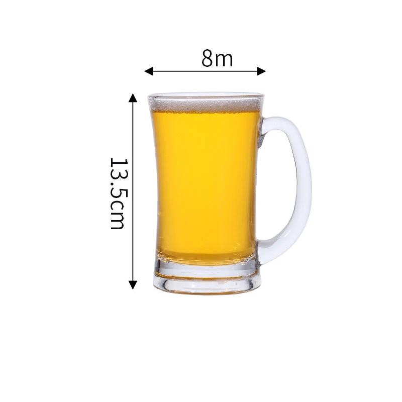 Luxury Wine Glasses Beer Glass with Handle Transparent Beverage Cup Wheat Beer Glass Exquisite Drinking Glasses Party Drinkware