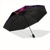 1pc Wolfpack Alpha Compact Travel Umbrella, Automatic Folding Lightweight Windproof 8-Bone Reinforced Design, Portable for Backpack Durable