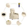 Massage Relax Chair Cream Colored Fabric