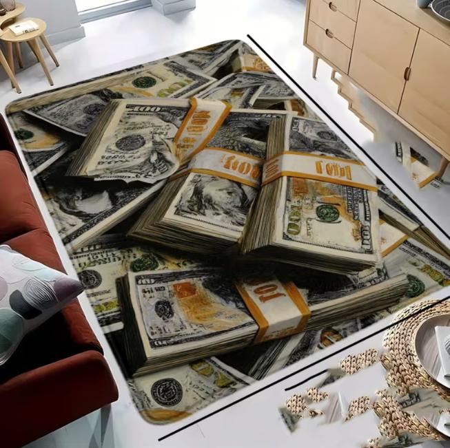 

USD Patterned Carpet Banknote Suitable for Living Rooms Bedrooms Kitchens or Bedroom Floor Decor Carpet Living Room Floor Mat 40x60cm