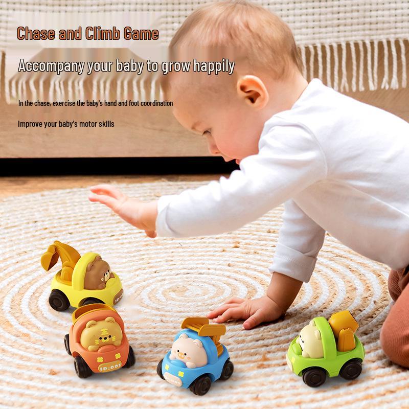 Children's Inertial Claw Machine Engineering Toy Car - Drop-Resistant & Cute for Boys