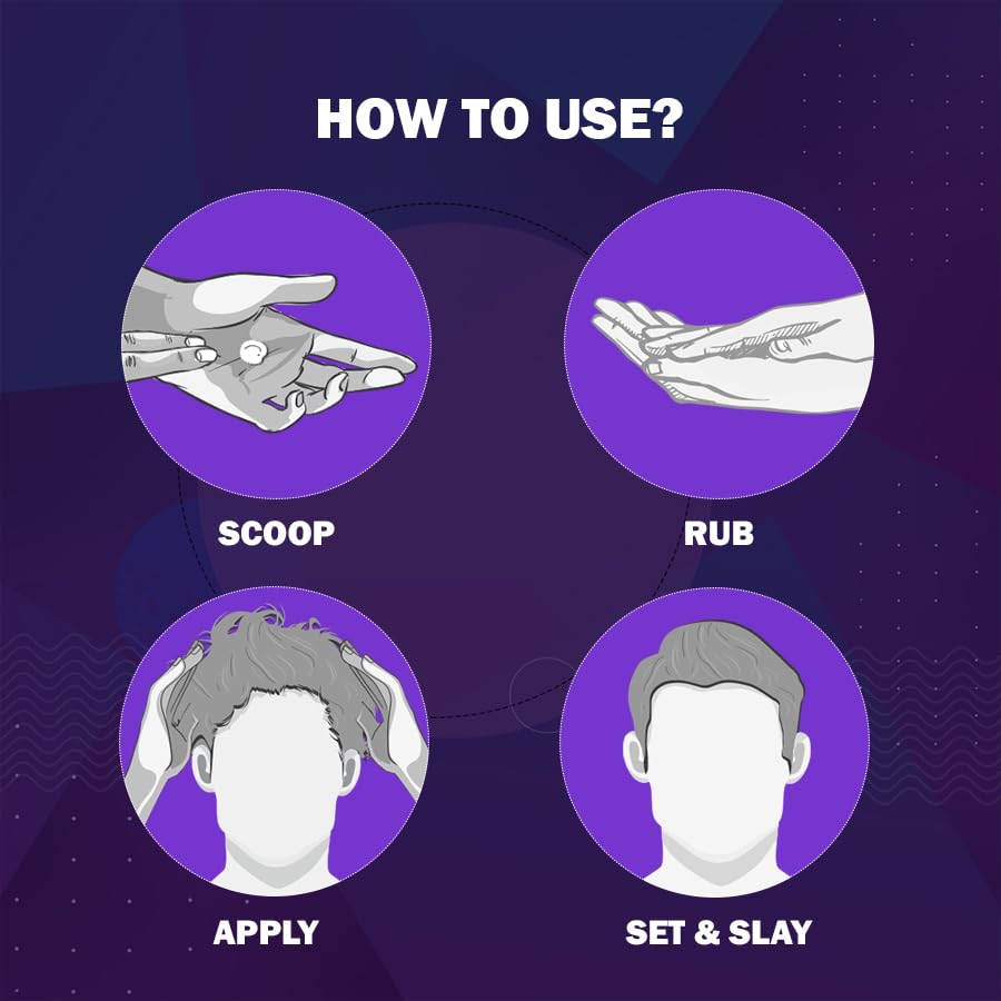 Set Wet Hair Wax For Men Matte Wax 60g + 25g Strong Hold Restylable Natural Finish