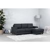 Paul 4-seater Right-hand Corner Sofa - Anthracite Grey Fabric - L 215 X D 140 Cm
