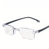 Fashionable Anti Blue Light Reading Glasses Frameless Cut Edges for Men and Women +100 To +400