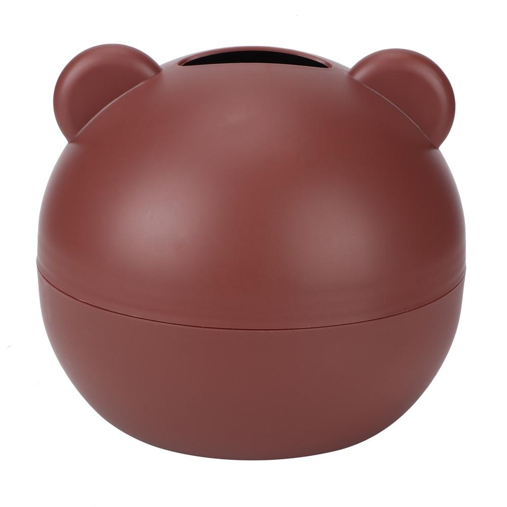 Household Cartoon Bear Multi Functional Tissue Storage Box Paper Towel Dispenser Case(Brown )