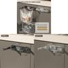 Plastic Suction Cup Trash Bag Holder With Foldable Design For Kitchen And Bathroom Storage