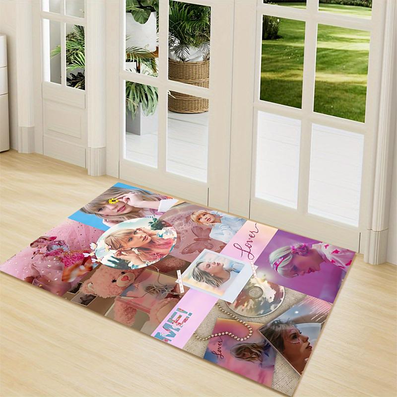 Taylor Swift Lover Album Artwork Carpet Rug Soft Washable Antislip Home Living Room Sofa Mats Personalized Christmas Rug