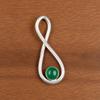 Green Onyx Cab Gemstone 925 Sterling Silver Jewelry Handmade Women Pendant 1.66" PP-20-17
