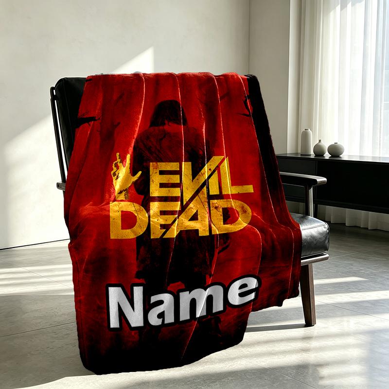 Custom Name Personalized The Evil Dead Print Blanket, Home Decor, Bedroom, Sofa, Camping, Couch, Gifts for Birthday Christmas