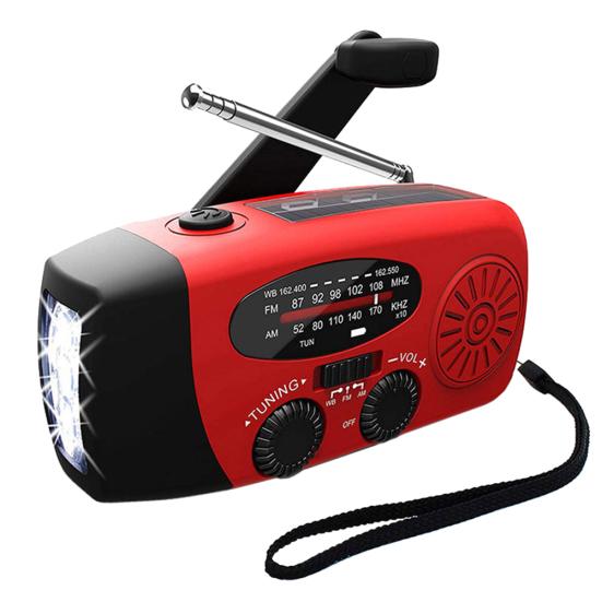 Multifunction Solar Hand Crank USB Outdoor Camping Emergency LED Light Radio