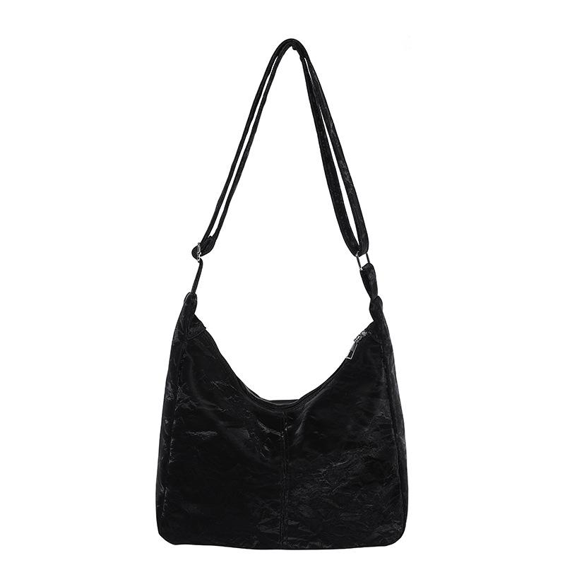 

Retro commuter bag women s 2024 new fashion Korean tote bag versatile casual large-capacity casual armpit bag чёрный