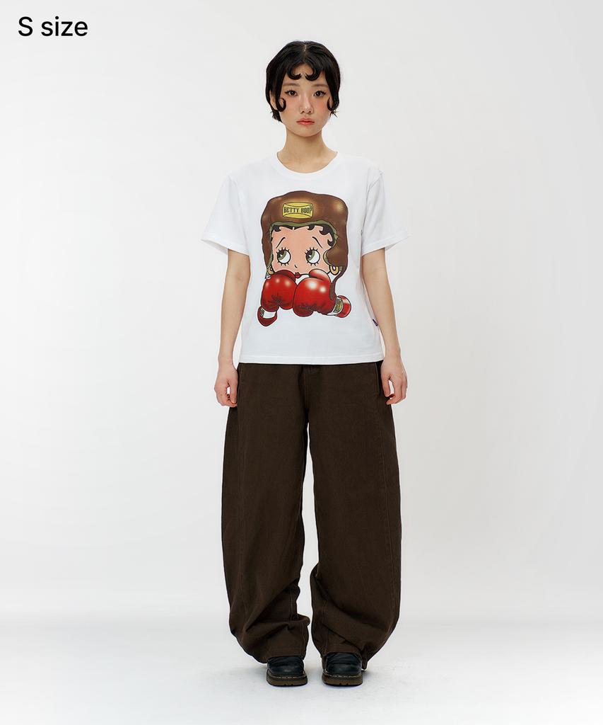LAUGHER [Betty Boop] Boxer T-Shirt - White