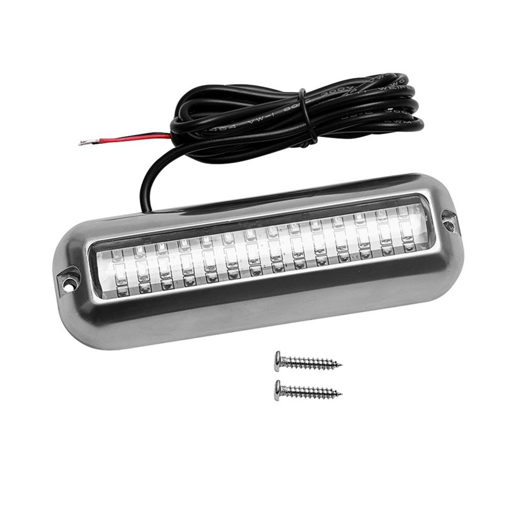 2 pezzi IP68 impermeabile luce subacquea in acciaio inox luce a fascio luminoso per barche pontone 42 LED