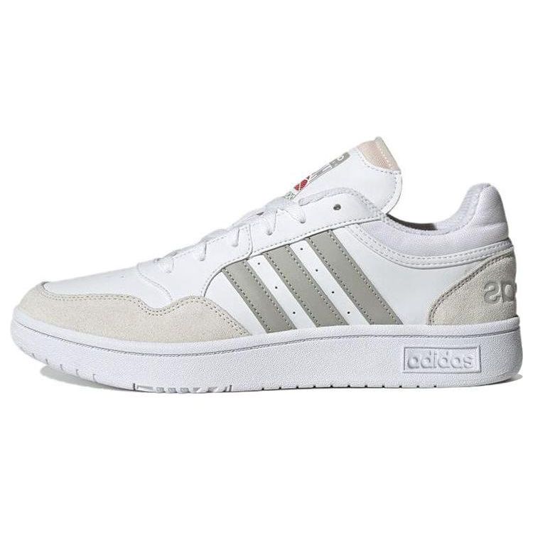 Adidas Neo Hoops 3.0 Non-Slip Shock Absorption Wear-Resistant Low-Top Skate Shoes Men Sneakers White Gray HP7947
