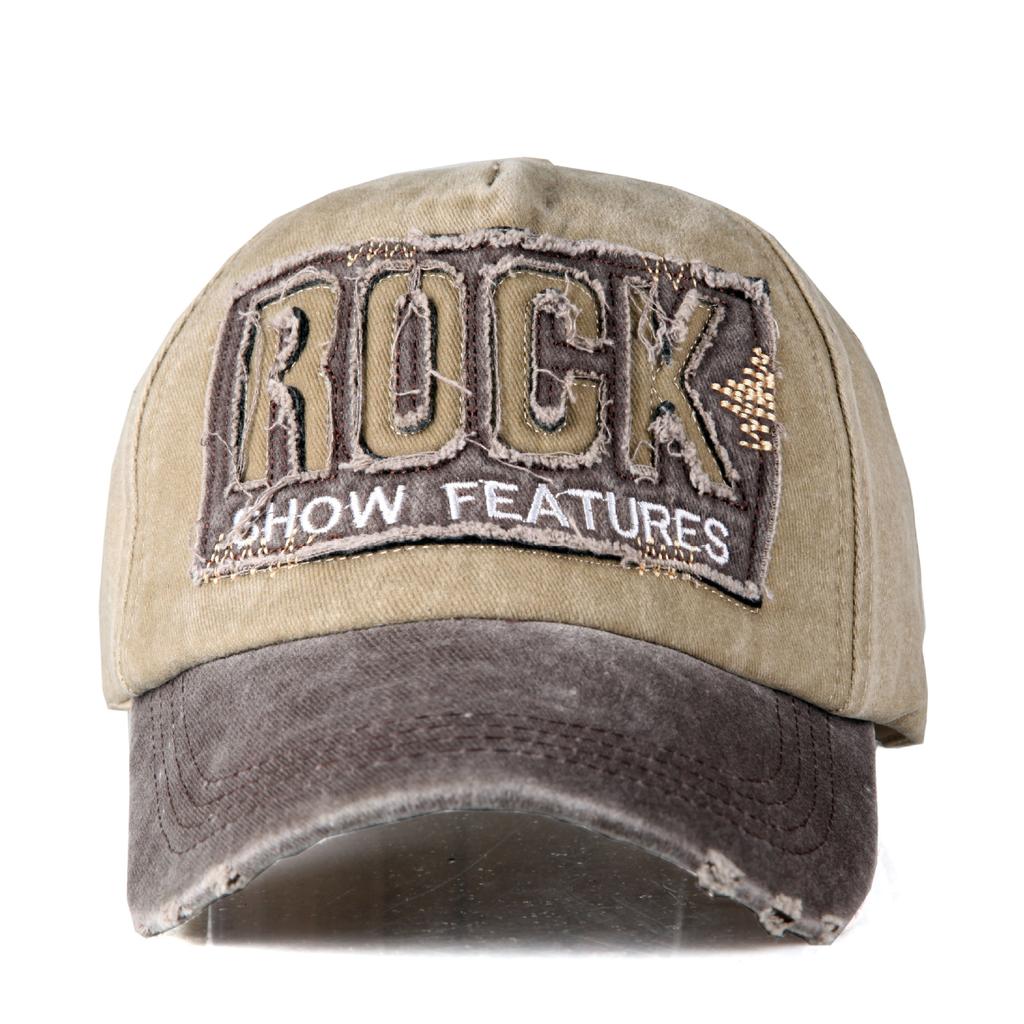 Bestickte Baseballkappe aus rockgewaschener Baumwolle für Herren, gespleißte Baseballkappe, koreanische Version