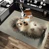 1pc Hedgehog Print Chair Mat - Anime Cartoon Design Office Chair Pad with Hedgehog Pattern for Non-Slip Carpet Suitable for Home Decor, Living Room, B