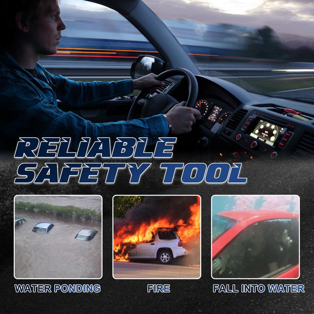 Rayhong Car Emergency Hammer (1 piece) - Mini and portable car window breaker for emergency escape from the vehicle.