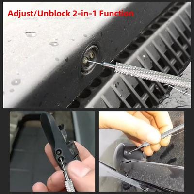 For Car Windshield Washer Nozzle Cleaner and Adjustment Tool Two Functions