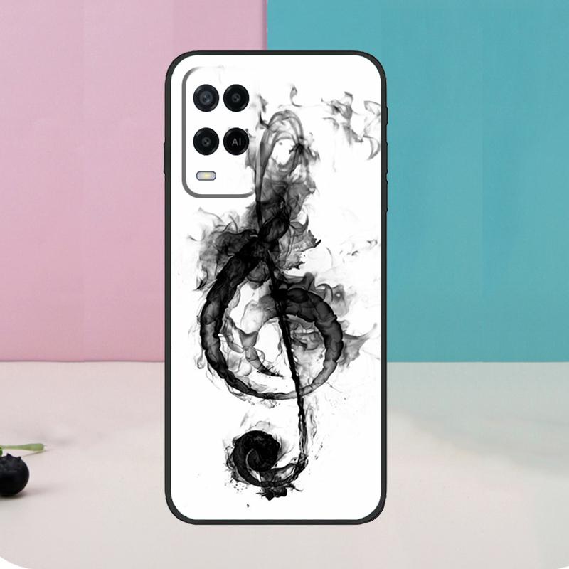 Music Note Musical Treble Clef Case For Oppo A40 A60 A80 A76 A96 A16 A17 A57 A18 A38 A58 A78 A98 A15 A54 A74 A94 A6 A5 Pro