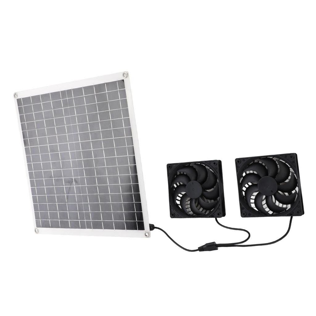 Solar Panel Powered Fan Portable Outdoor Multifunctional Solar Air Circulation Fan Kit 20W12V