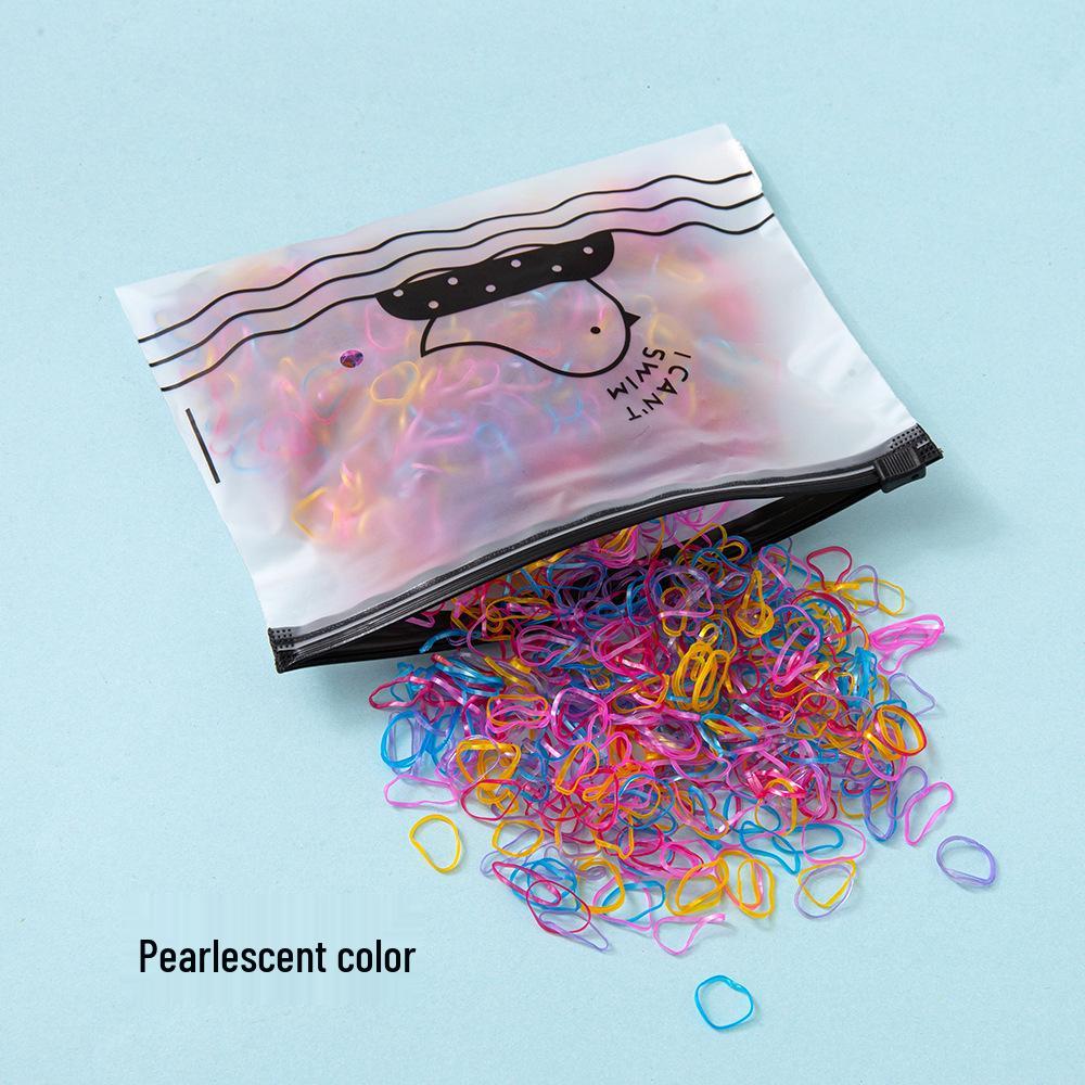 1000-Piece Children's Mini Hair Ties - Gentle, Non-Damaging Elastic Bands for Girls