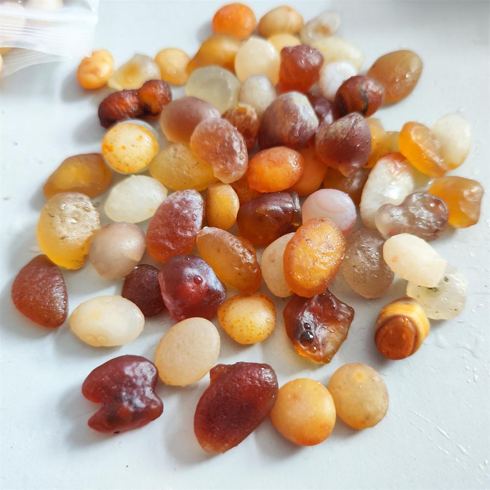 Natural Gobi Candy Agate Rough Stone Alashan Colorful Carnelian Tumbled Crystal Beads For Jewelry Making Healing Mineral Specimen Home Decor Gift 100g