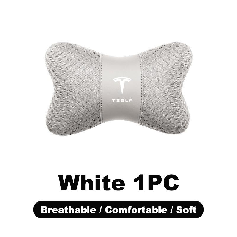 Car Memory Foam Neck Pillow Protection Lumbar Backrest Cushion For Tesla Model 3 Model S X Y Roadster SpaceX Auto Accessories