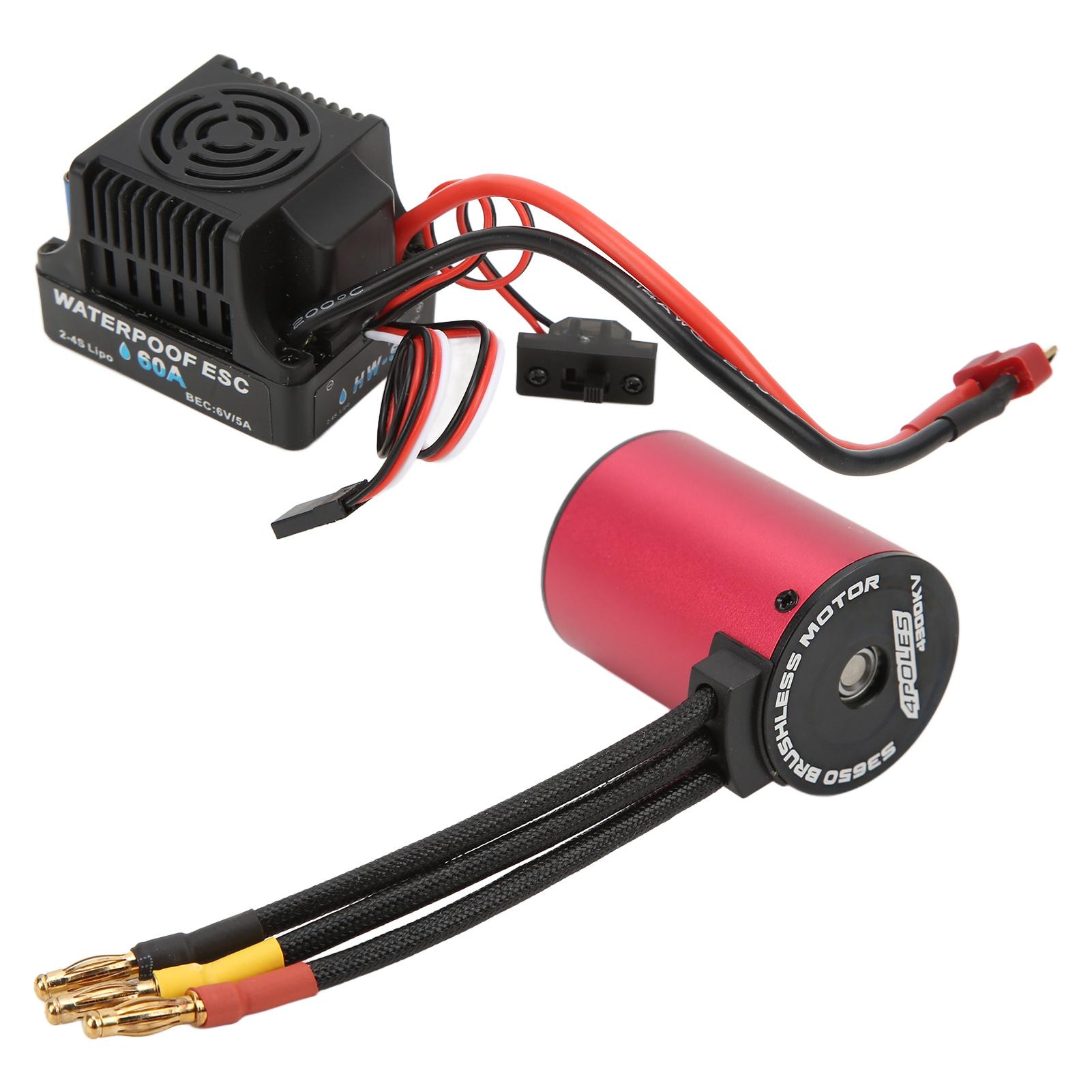 

S3650 4300KV Brushless Motor 60A Brushless ESC Combo Set for 110 RC Car Upgrade Parts