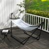 Hammock Stand Incl. Hammock Frame for Hammock, 263 Cm X 89 Cm X 100 Cm, Black + White