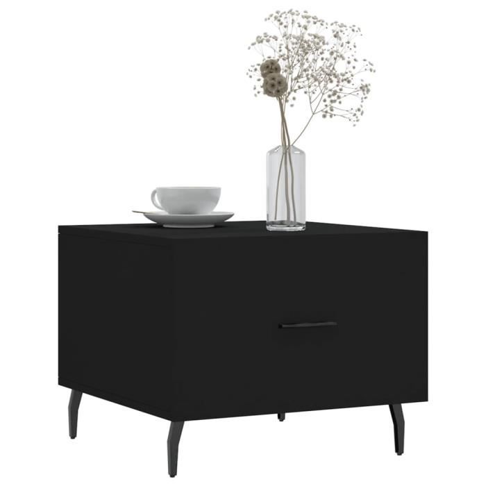 VidaXL Coffee Table Black 50x50x40 Cm Engineered Wood 829430