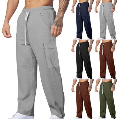 Men's Retro Casual Workwear Pants, Men's Corduroy Versatile Loose Wide Leg Pants
