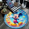 1pc Mickey Round Area Rug - Non-Slip, Machine Washable Polyester Carpet for Living Room & Bedroom Decor