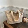 Koreanische Corduroy-Tasche mit großem Fassungsvermögen, neue einfarbige Handtasche für Damen, Schultasche für Studenten der Literatur und Kunst, Damen-Tragetasche