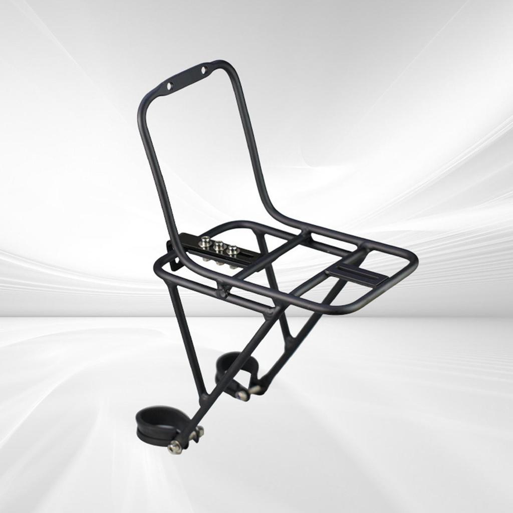 Durable Front Bike Rack Sturdy Aluminum Alloy Easy Installation Cargo Equipment for Bicycle Commuting and Touring