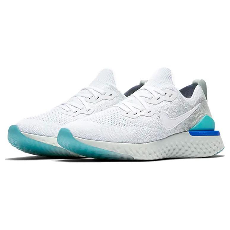 New Nike Epic React Flyknit 2 White Light Aqua Women's BQ8927-105