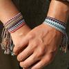 Eenvoudige Kleur Gevlochten Katoenen Touw Mannen Armband Retro Tibetaans Handgewreven Vrouwen Meerlaags Armband Mode Sieraden Accessoires