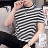 JEEP SPIRIT Men's Striped Breathable T-Shirt